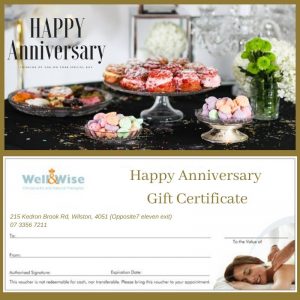 Happy Anniversary Massage Gift Certificate