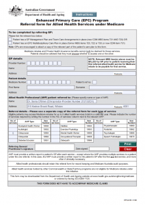 GP Referral for Enhanced Care Plan